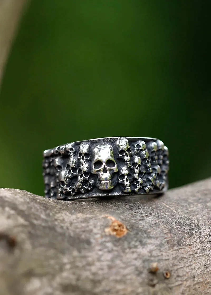 Retro Bad Boy Biker Skull Rings