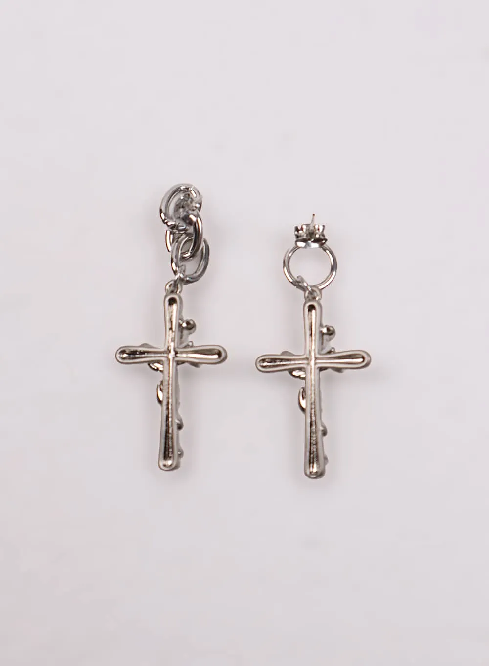 Rose Cross Stud Earrings IJ419