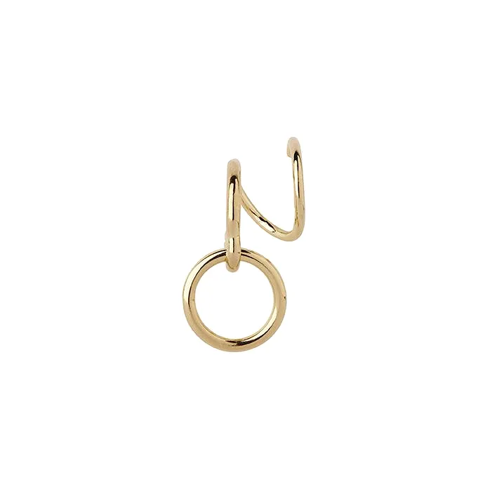 Saga Twirl Earring, Gold