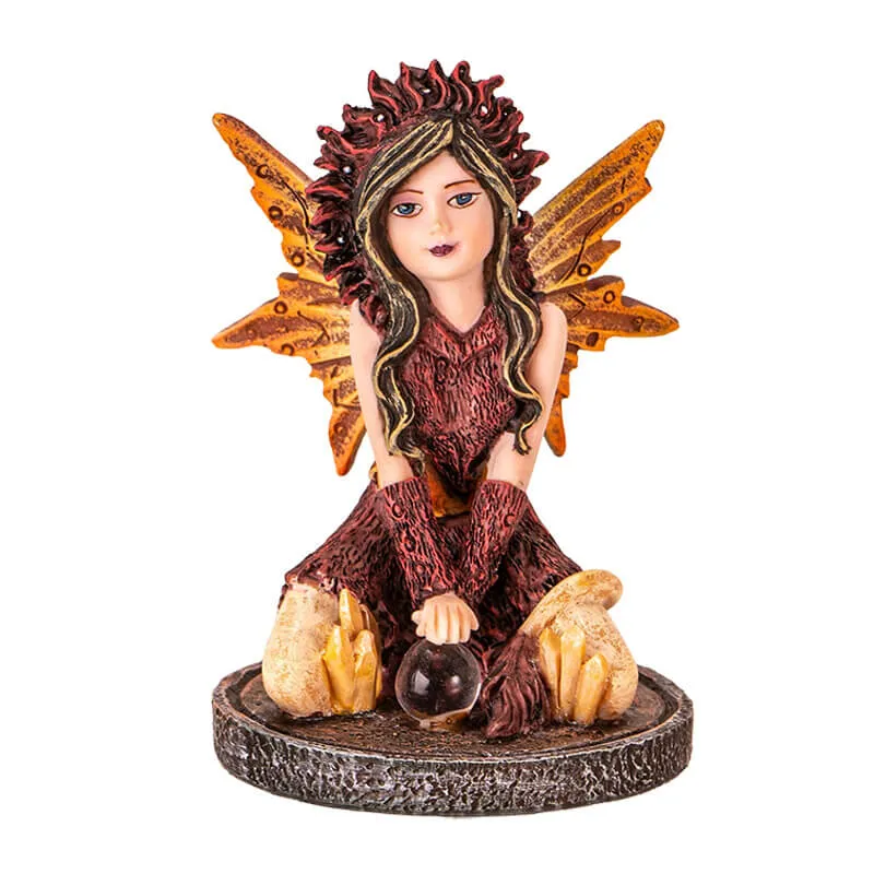 Small Crystal Ball Lion Fairy Figurine