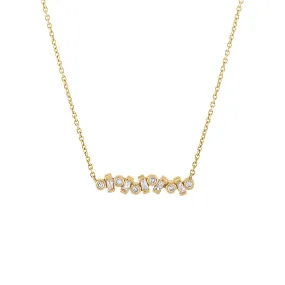 SOLD SAMPLE SALE PENDANT WITH BAGUETTE AND ROUND DIAMONDS