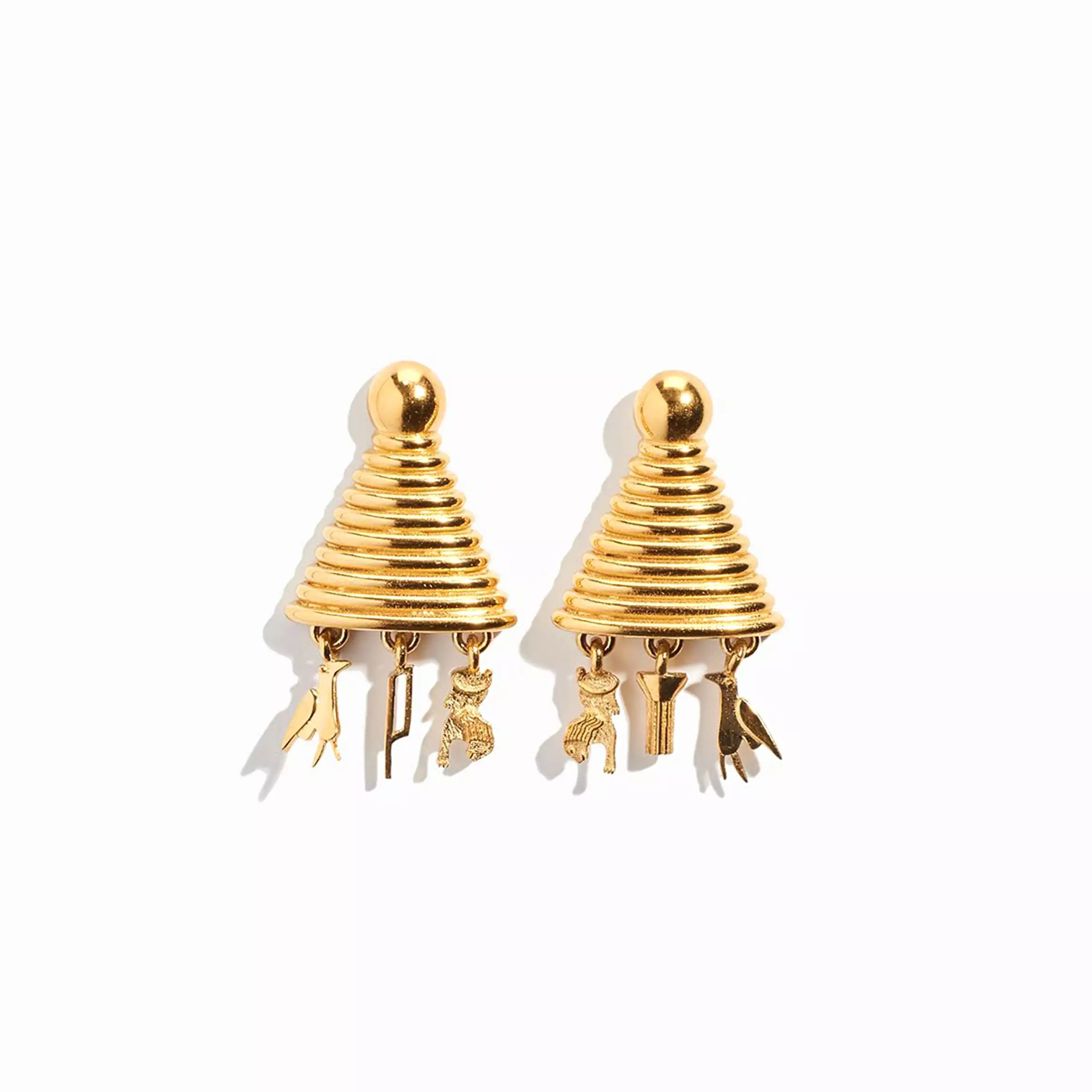 Sottsass Sphinx Earrings (pair), Gold