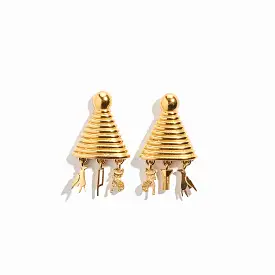 Sottsass Sphinx Earrings (pair), Gold