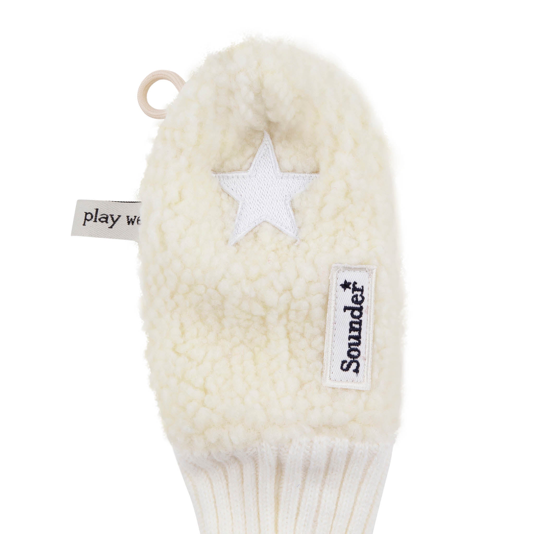 SOUNDER GOLF DRIVER HEADCOVER - CREAM / OFF WHITE STAR LOGO