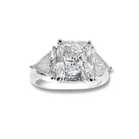 Square Radiant Cut Diamond Engagement Rings