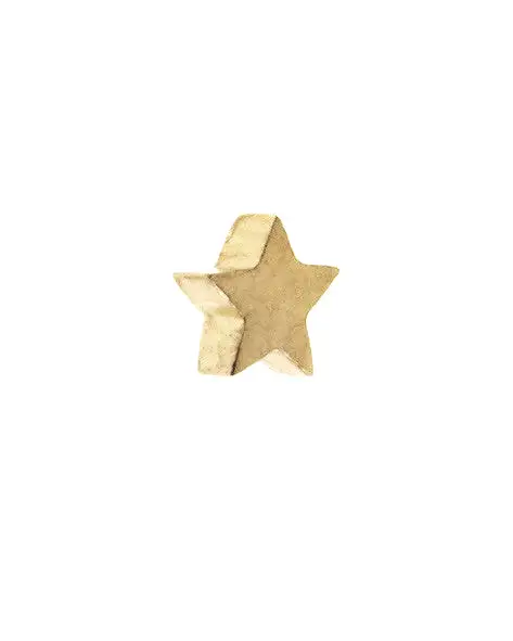 Star Earring, Matte Gold