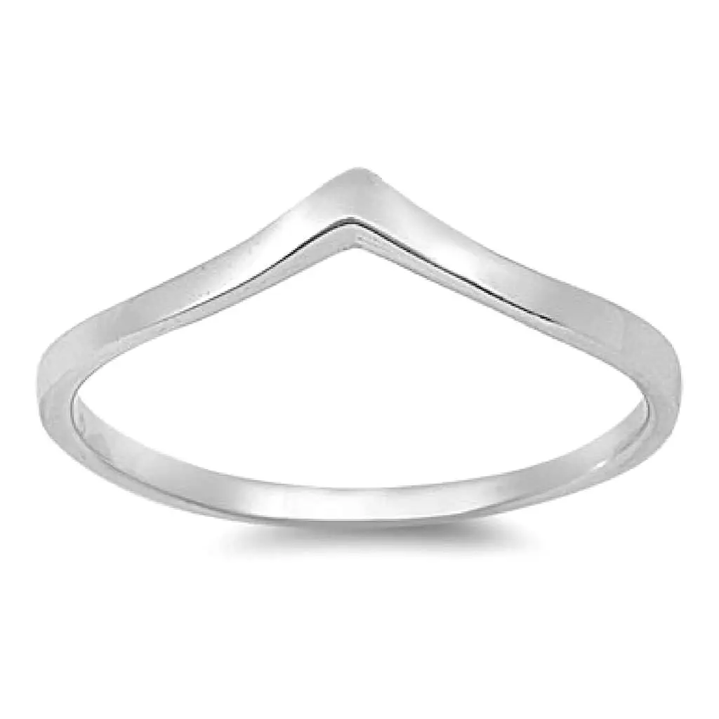 Sterling Silver V Shaped Ring