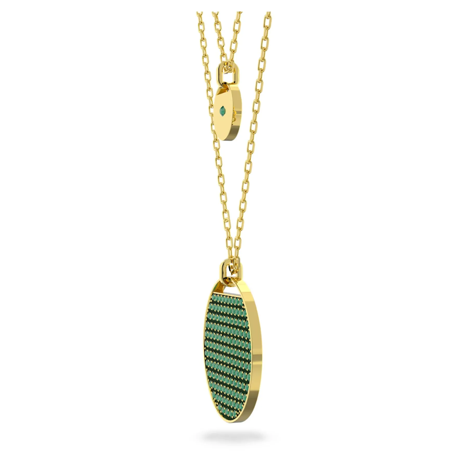 Swarovski Ginger layered pendant Green, Gold-tone plated -5642947