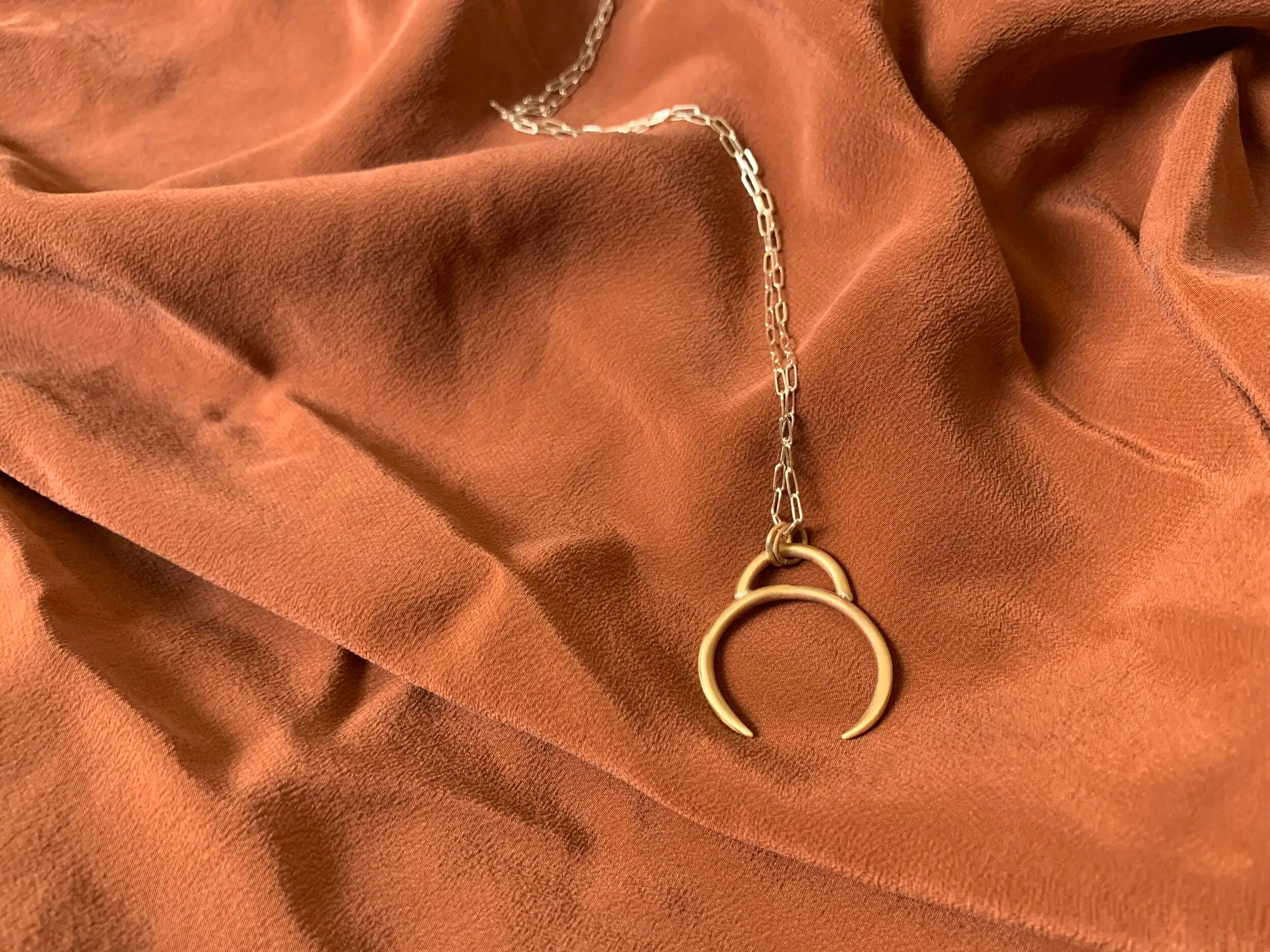 Tapered Eclipse Pendant Necklace