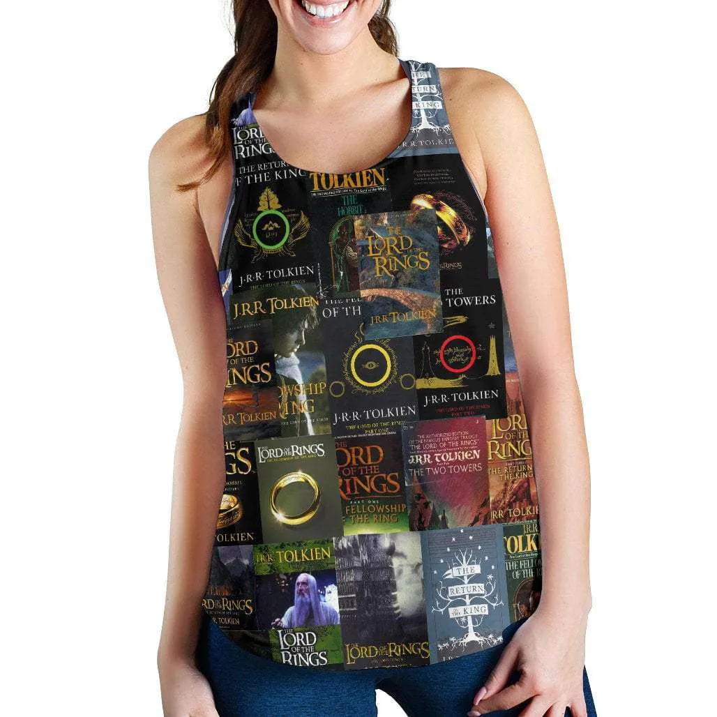 The Lord Of The Rings Book Covers Women's Tank