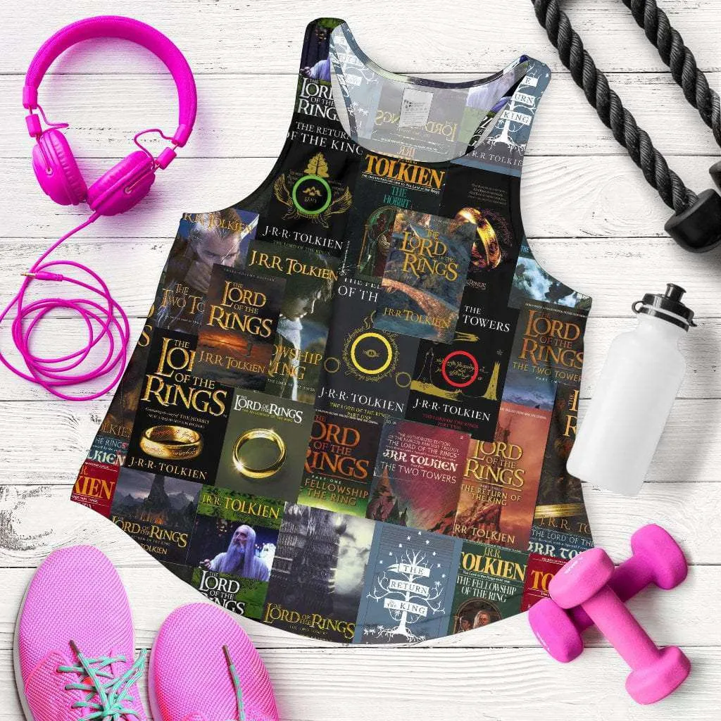 The Lord Of The Rings Book Covers Women's Tank