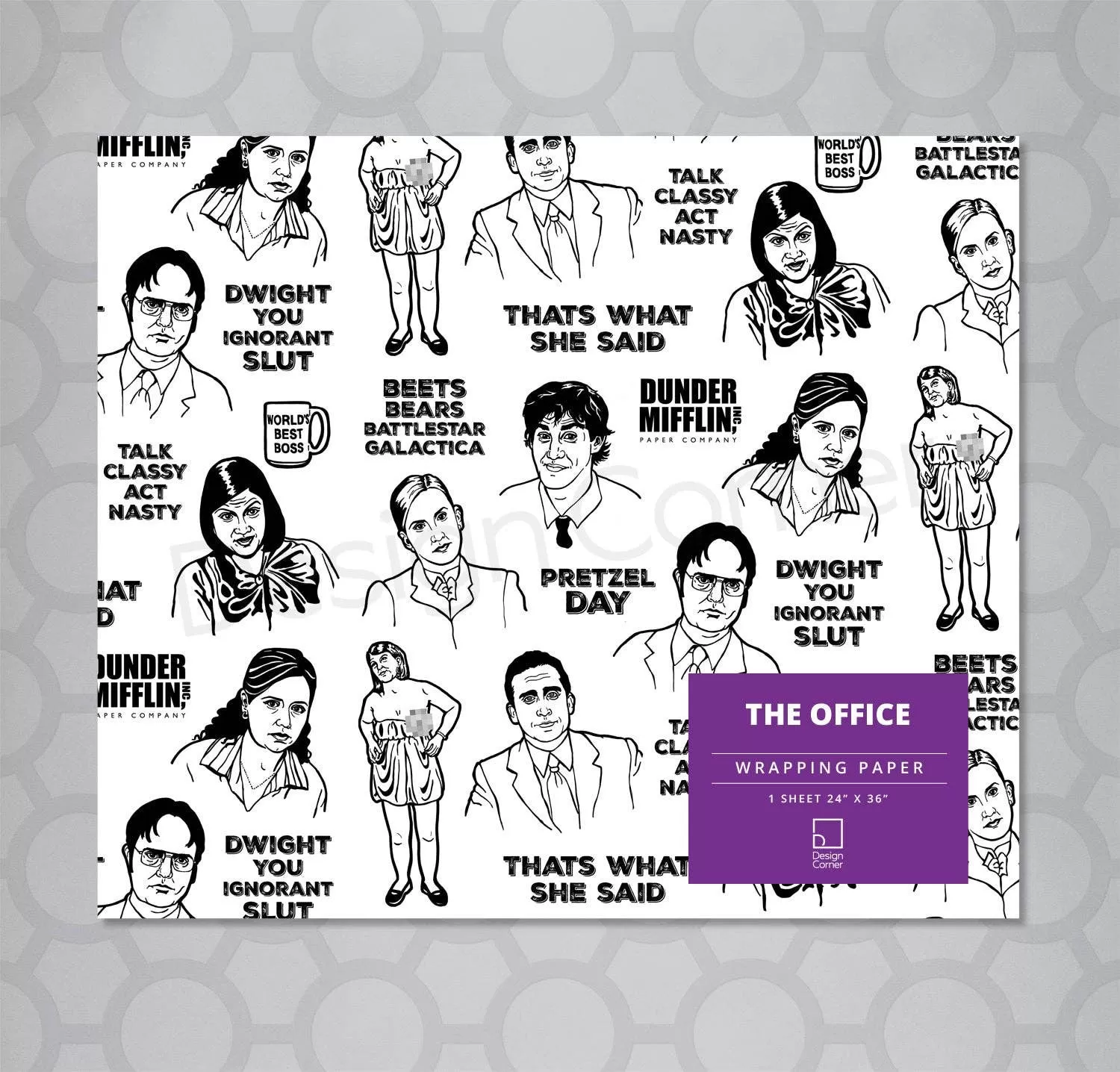 The Office Gift Wrap 24x36 Sheet