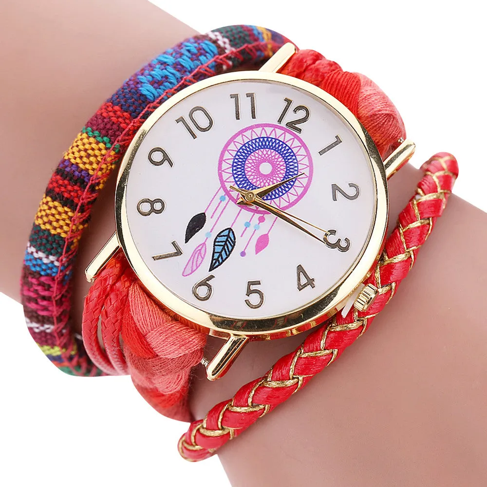 The Sleek Stylish And Chic Knit Bracelet Watch Girl Watch Decorative Ladies Wrist Watch montre women sport watches Feida