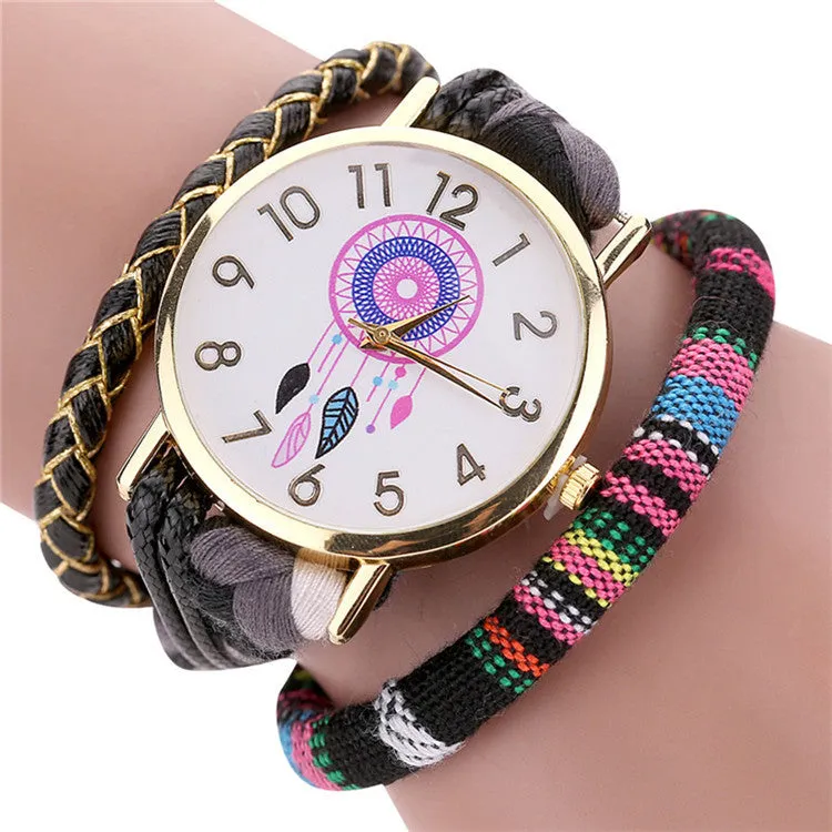 The Sleek Stylish And Chic Knit Bracelet Watch Girl Watch Decorative Ladies Wrist Watch montre women sport watches Feida