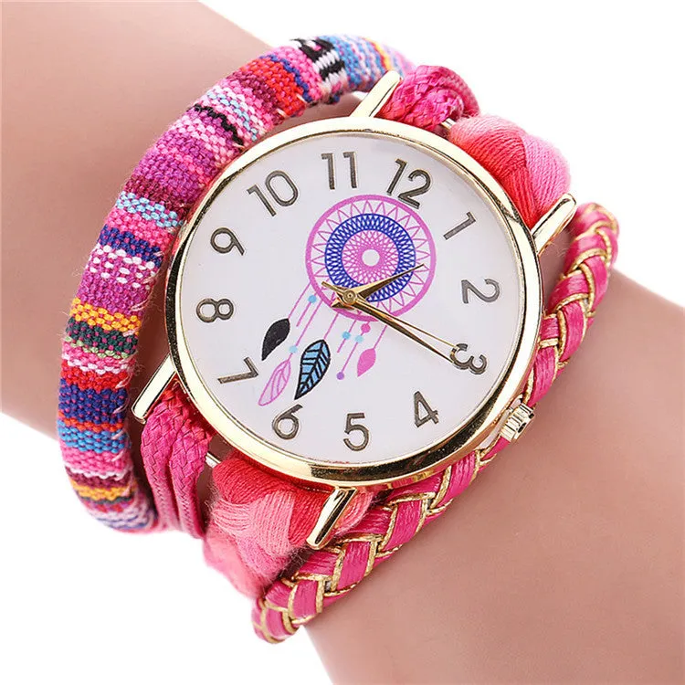 The Sleek Stylish And Chic Knit Bracelet Watch Girl Watch Decorative Ladies Wrist Watch montre women sport watches Feida