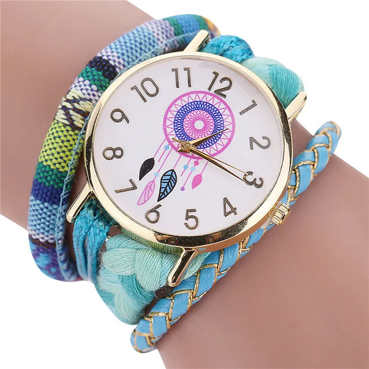 The Sleek Stylish And Chic Knit Bracelet Watch Girl Watch Decorative Ladies Wrist Watch montre women sport watches Feida