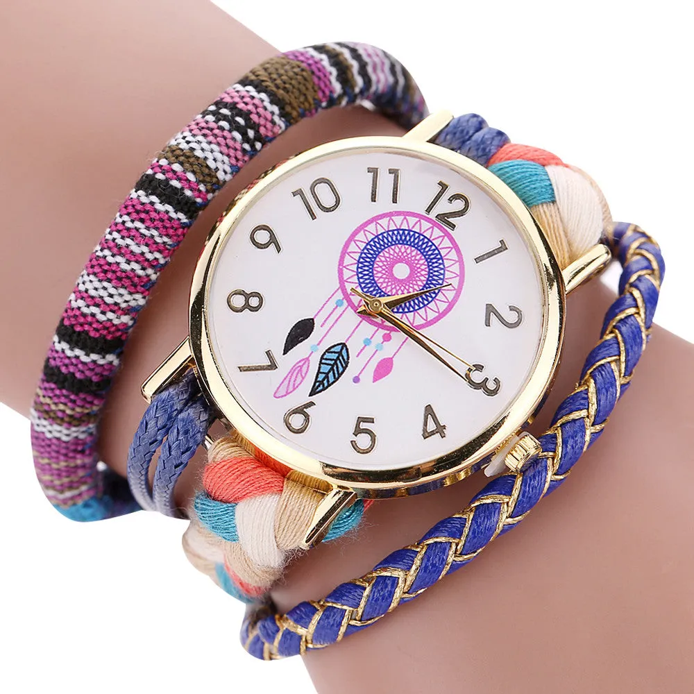 The Sleek Stylish And Chic Knit Bracelet Watch Girl Watch Decorative Ladies Wrist Watch montre women sport watches Feida