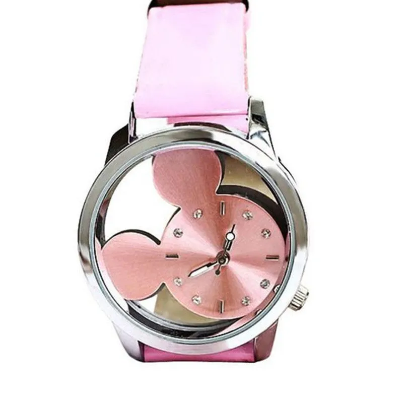 trendy Wrist Watches Women Luxury Thin Mickey Mouse Pattern Cute Watch Relogio Feminino Gift