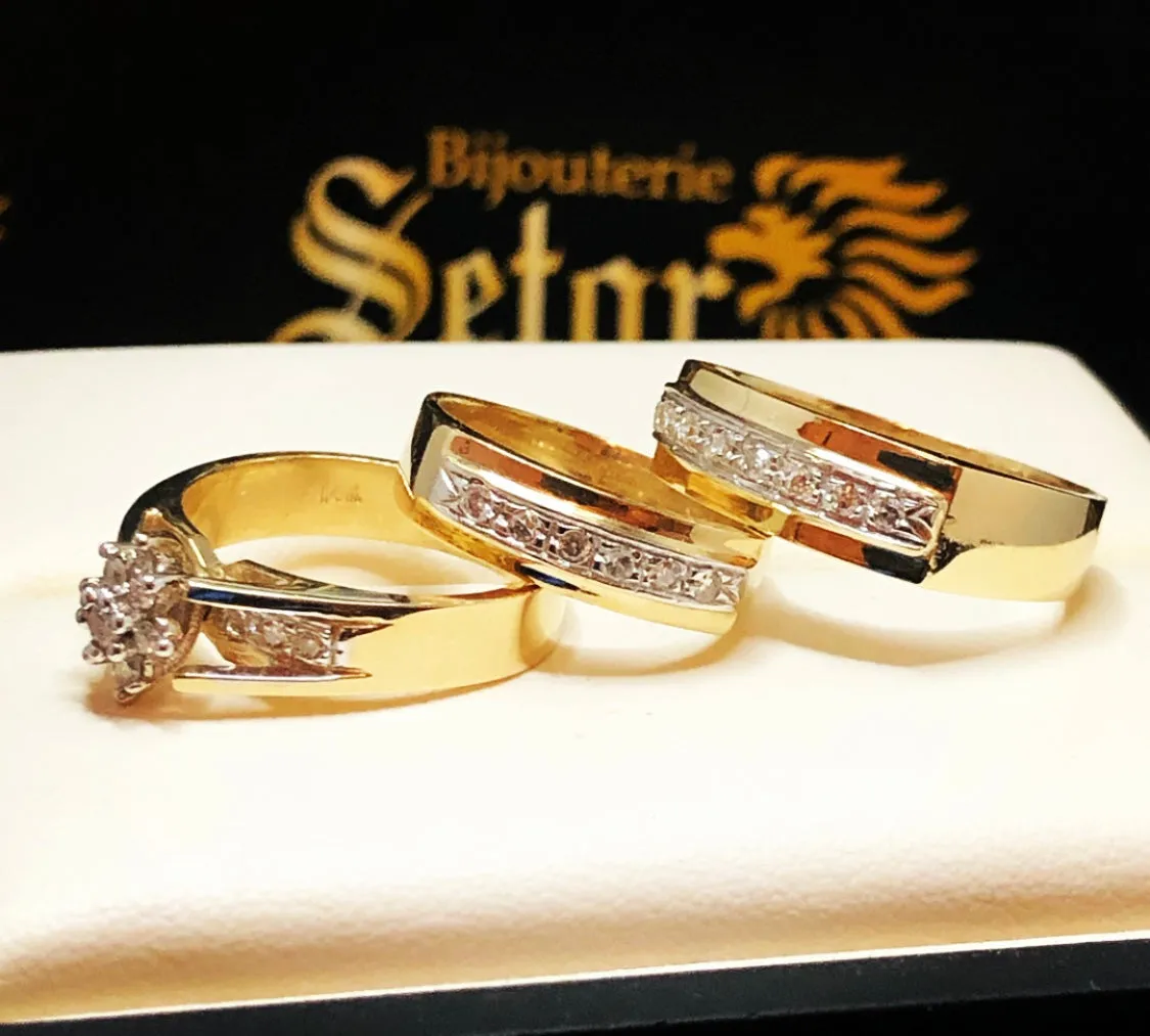 Trio diamond rings DER039