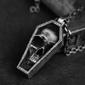 Unique Skull Coffin Gothic Pendant Necklace