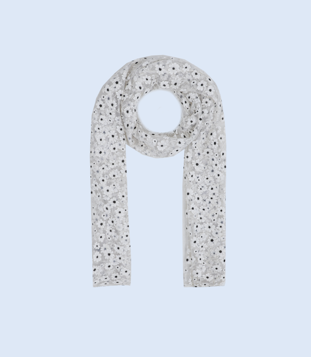 WA0841-OFF-WHITE-Scarf For Women