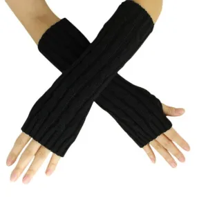 Warm Winter Gloves Women Knitted Warm Arm Fingerless Gloves Luvas De Inverno#A11 SM6