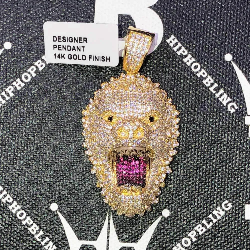 Wild Animal CZ Hip Hop Bling Bling Pendant