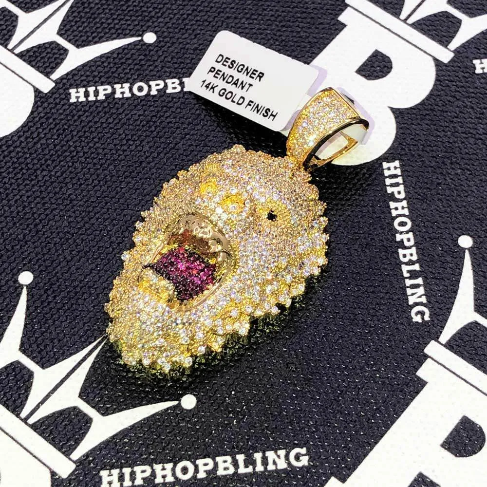 Wild Animal CZ Hip Hop Bling Bling Pendant