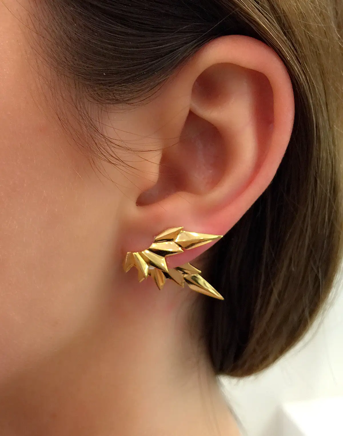 Wing Reverse Earring, Gold