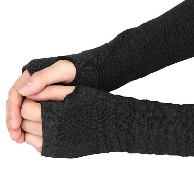 womens fashions  Wrist Gloves Arm Hand Warmer With Knitted Long Fingerless Gloves Mitten La signora Guanti invernali SM6