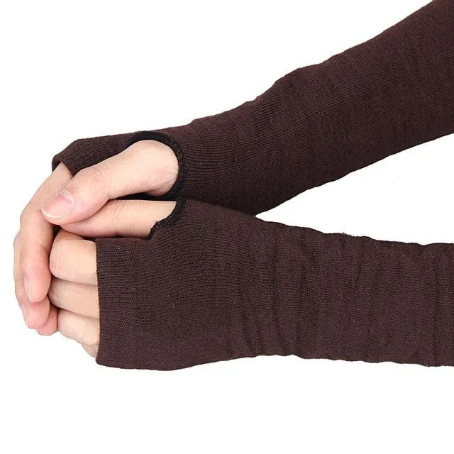 womens fashions  Wrist Gloves Arm Hand Warmer With Knitted Long Fingerless Gloves Mitten La signora Guanti invernali SM6