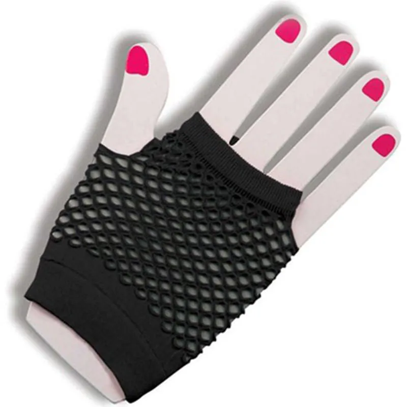 Women's FishNet Gloves Short Coarse Screen Mesh Gloves Sexy Victor Nightclub Sexy Mittens SM6