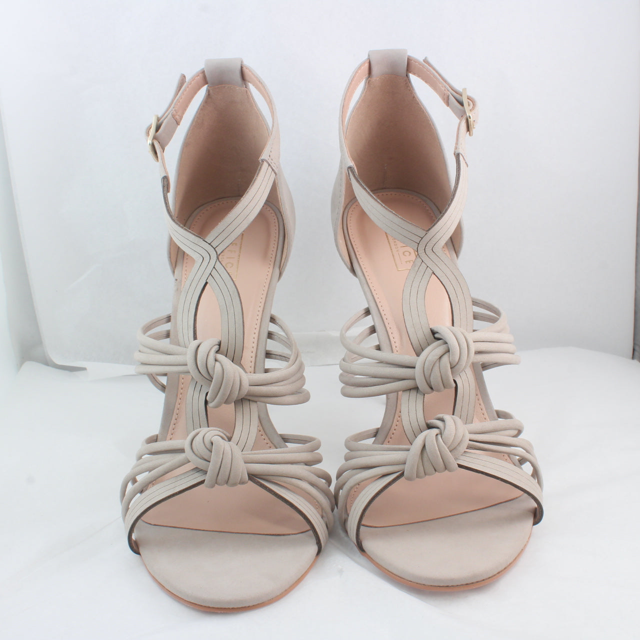 Womens Office Hidden Valley Strappy TBar Heels Taupe Nubuck