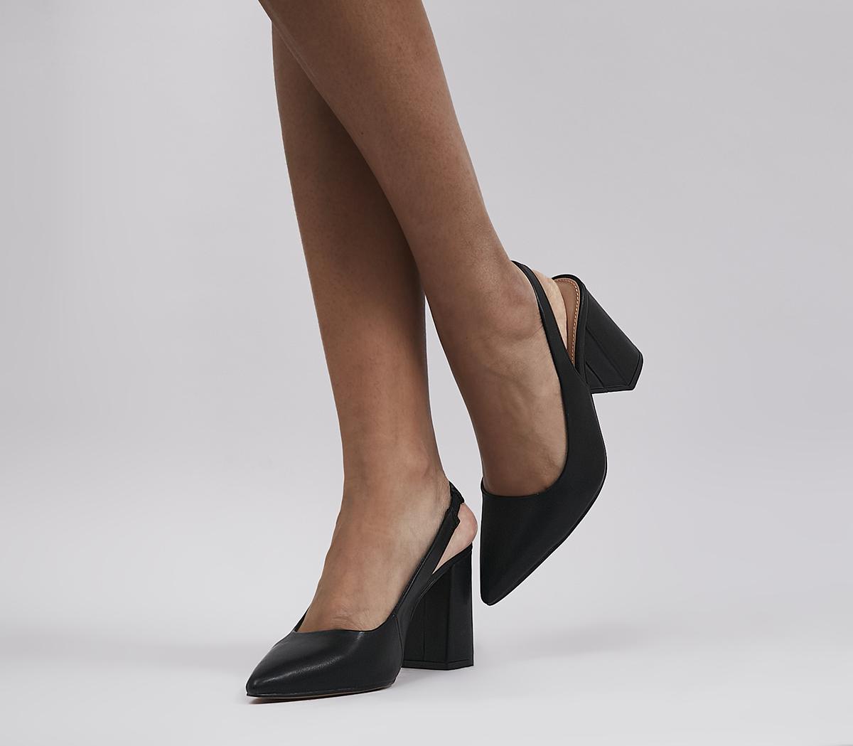 Womens Office Maestro Slingback Heel Courts Black