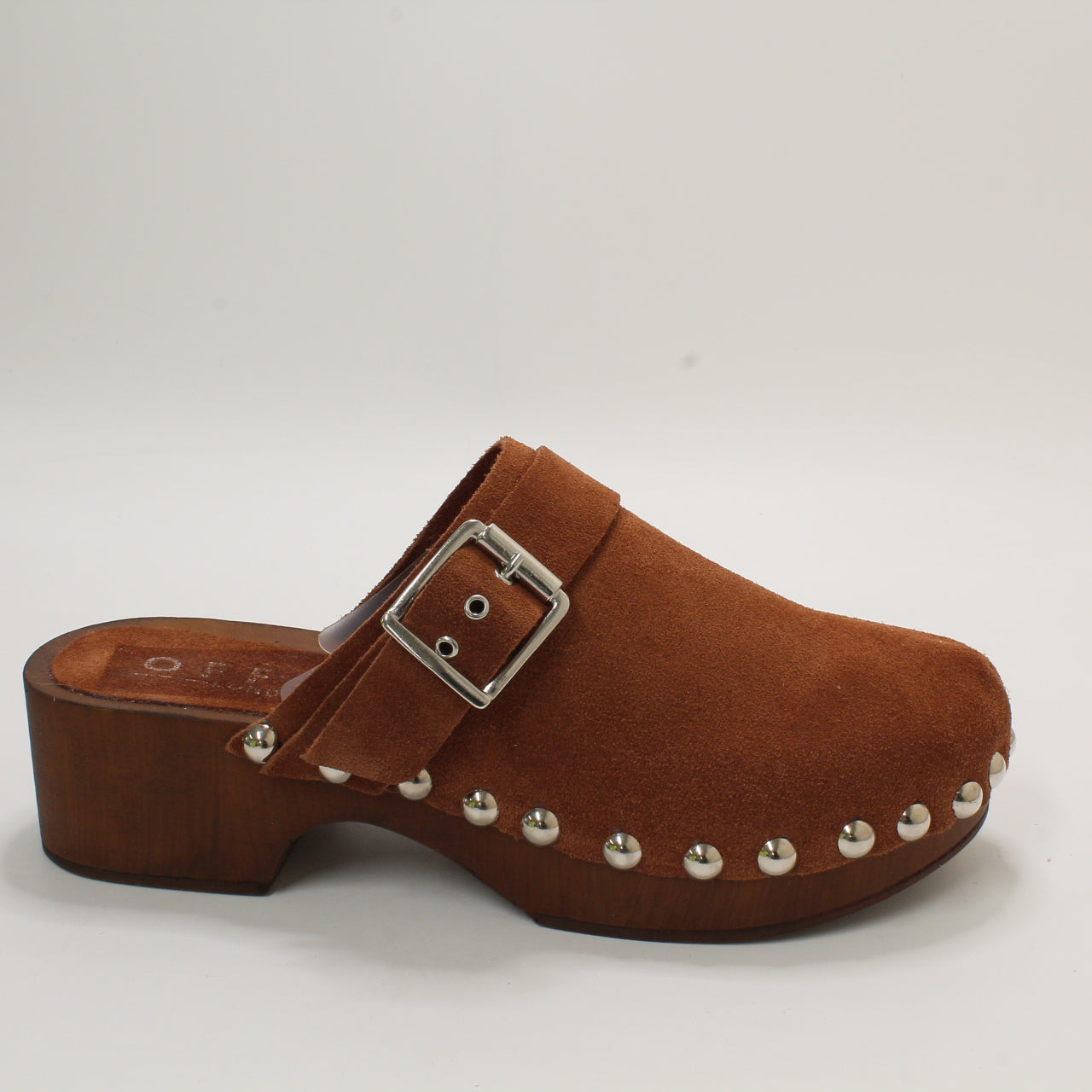 Womens Office Magda Clog Mules Tan Suede