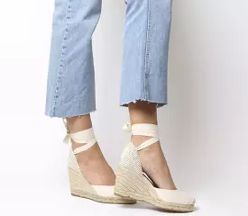 Womens Office Marmalade Part Espadrille Natural Canvas