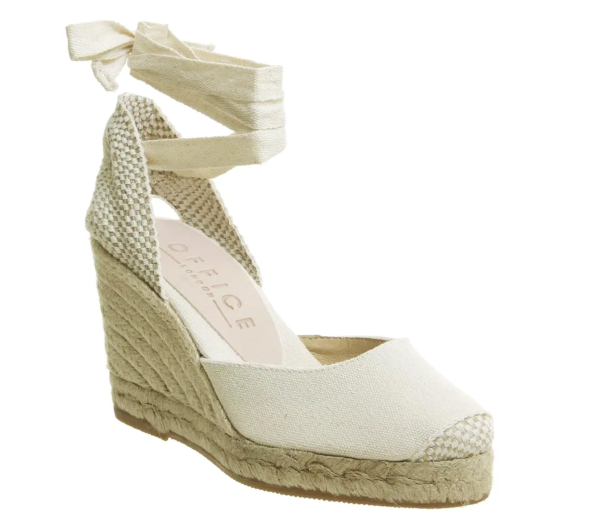 Womens Office Marmalade Part Espadrille Natural Canvas