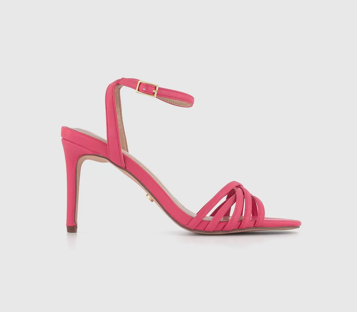 Womens Office Moon  Strappy Two Part Heels Pink