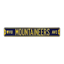 WVU MOUNTAINEERS AVE TIN SIGN