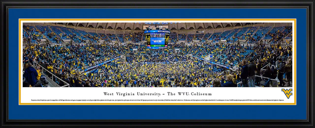 WVU Mountaineers Basketball Panoramic Picture - WVU5 (AVAILABLE IN STORE / STORE PICKUP ONLY)