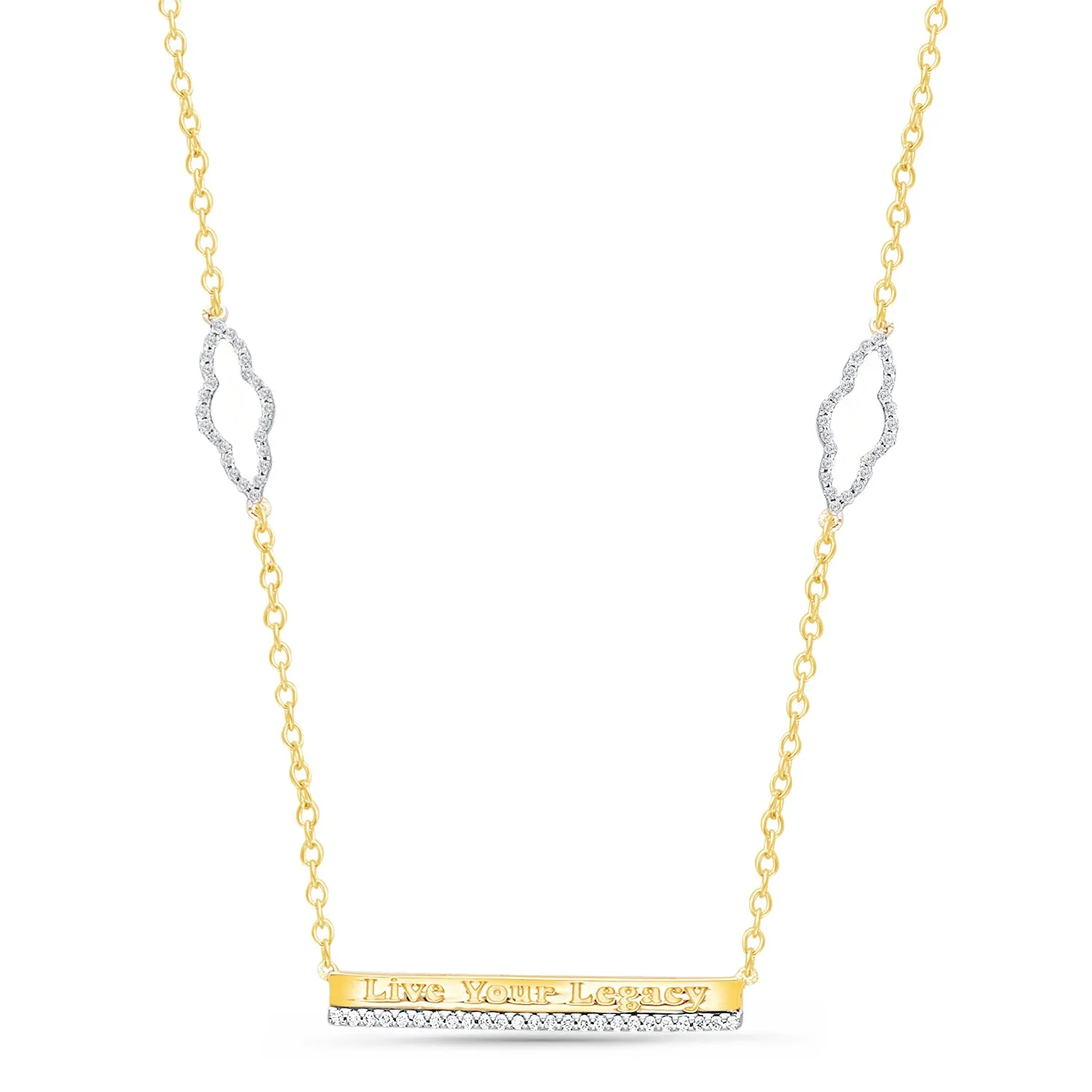 Yellow Gold Live Your Legacy Diamond Eternal Necklace