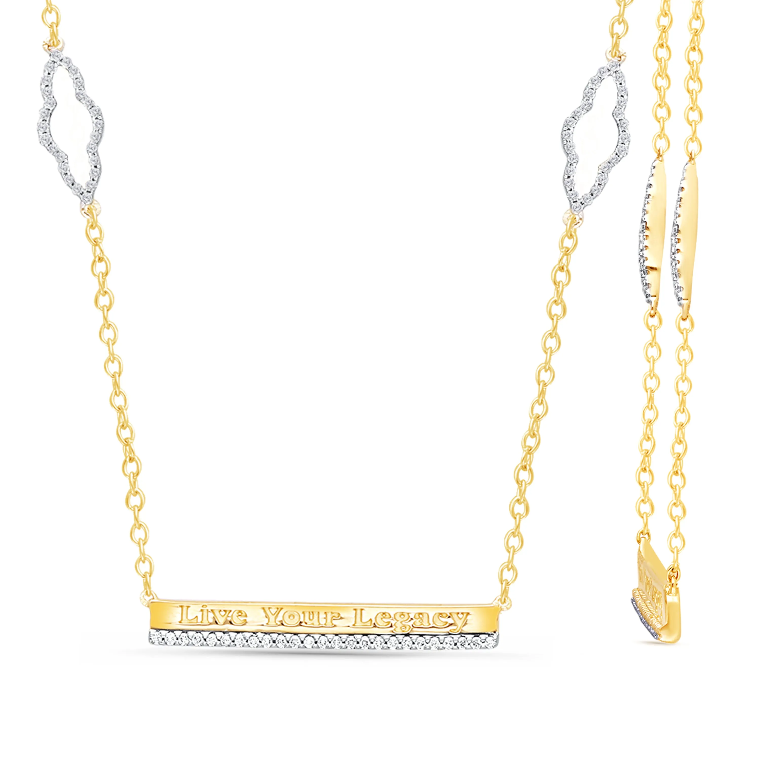 Yellow Gold Live Your Legacy Diamond Eternal Necklace